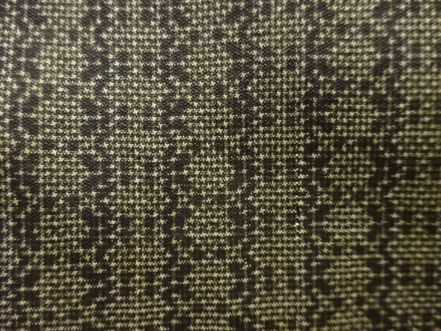 JAPANESE KIMONO / ANTIQUE MICHIYUKI COAT / SILK / DORO OSHIMA TSUMUGI / WOVEN ABSTRACT PATTERN